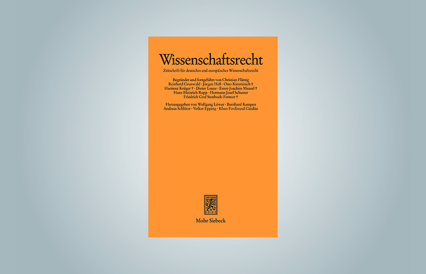 Cover der Zeitschrift Wissenschaftsrecht