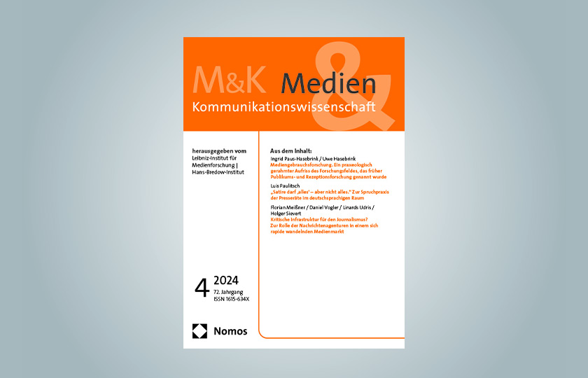 Cover des Heftes 4 der Zeitschrift "Medien & Kommunikationswissenschaft"