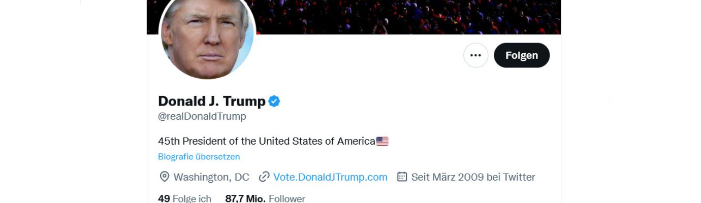 Vorschau Twitter Account Donald Trump