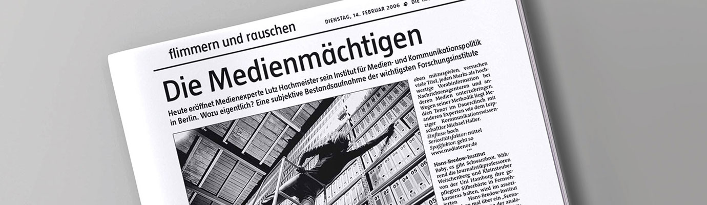 Taz-Artikel "Die Medienmächtigen" 14 Februar 2006