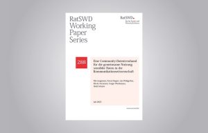Cover des Papers aus der Reihe Working Papers des Rates für Sozial- und Wirtschaftsdaten (RatSWD)