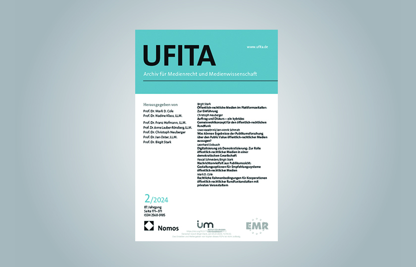 Cover der Zeitschrift UFITA